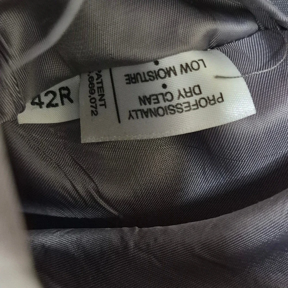 Hart Schaffner Marx Blazer Mens 42R Gray Wool Pinstripe Peak Sport Coat USA